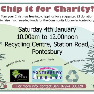 Chip It For Charity 2020 This Saturday 4th January 10am-12 noon